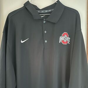 Nike Ohio State Dri-Fit Black Performance Polo Shirt